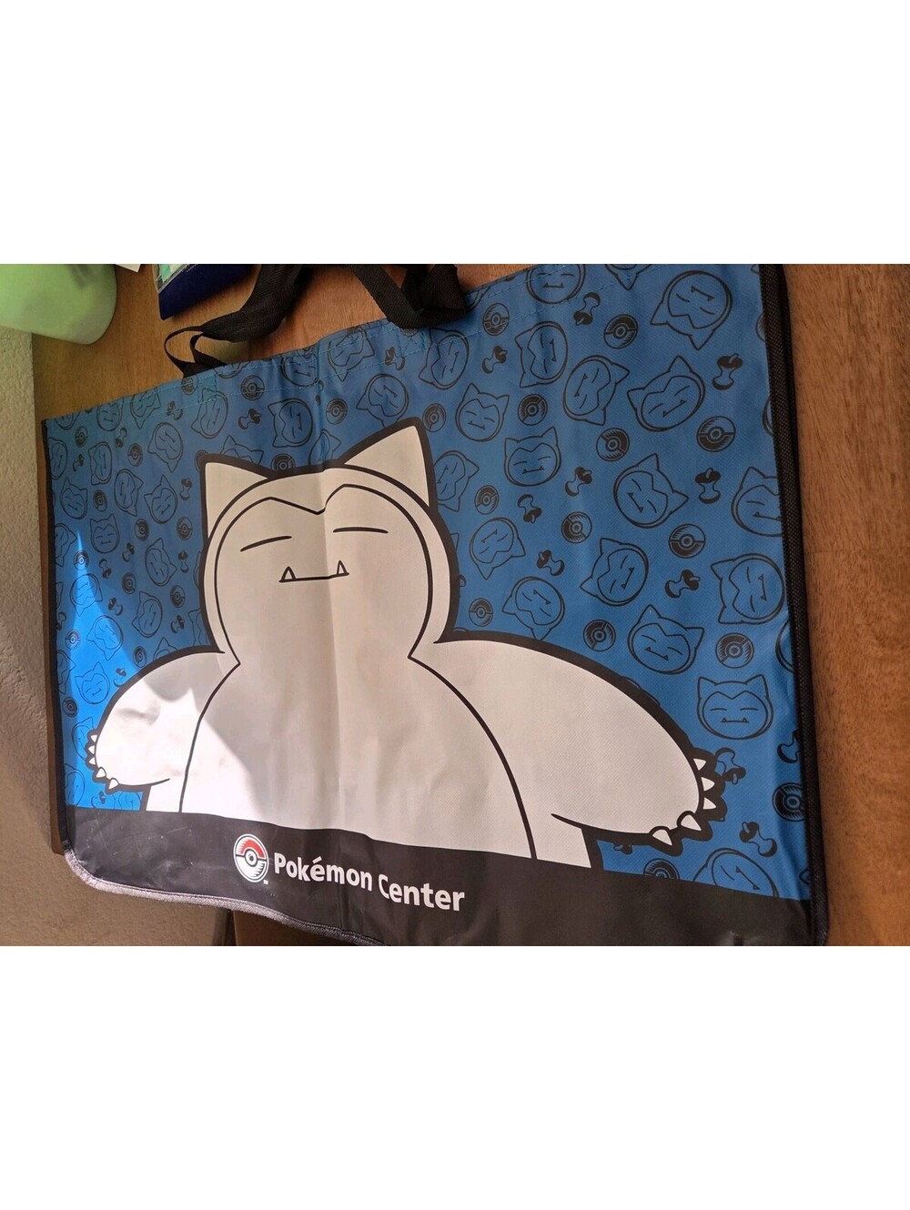 Pokémon Center Mimikyu Reusable Tote Bag Blue Black Large Shopping Bag